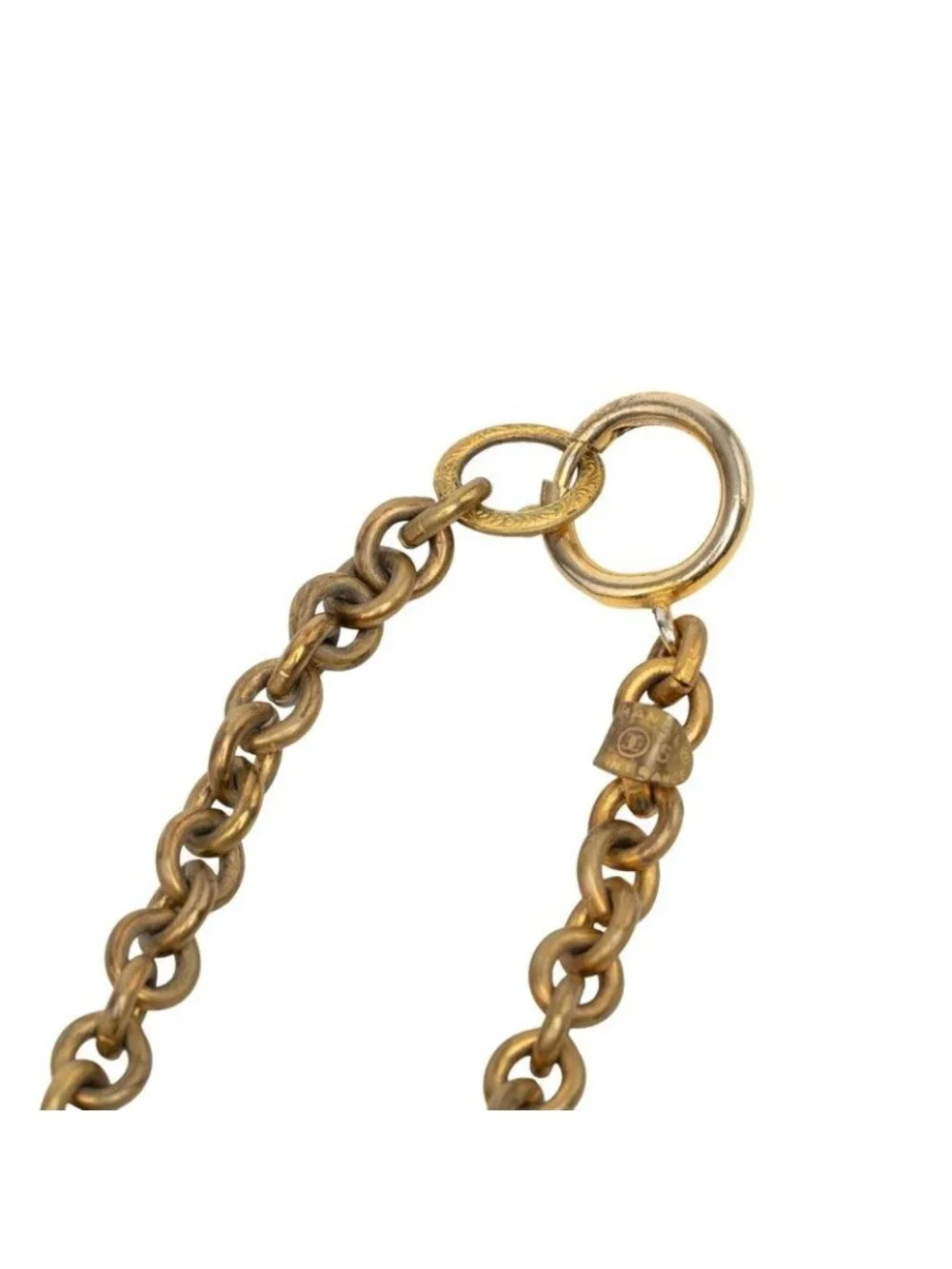 Chanel CC Logo Long Chain Necklace 25 Gold Plated